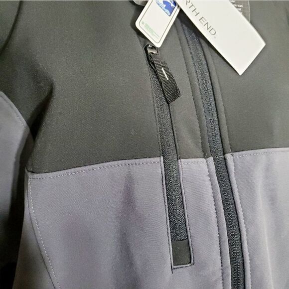 North End Black & Gray Color Block Soft Shell Jacket Size Medium - Picture 8 of 13